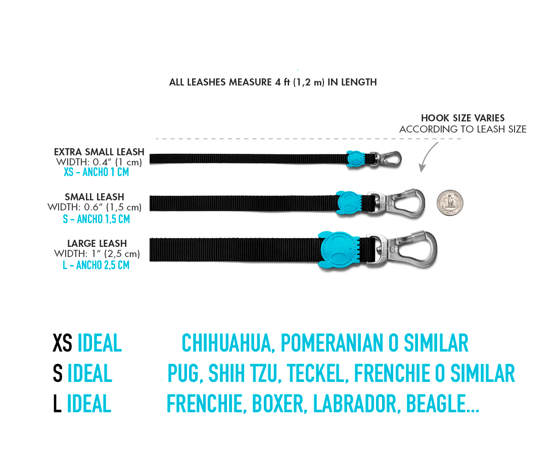 Zee.Dog Apex Leash sizes