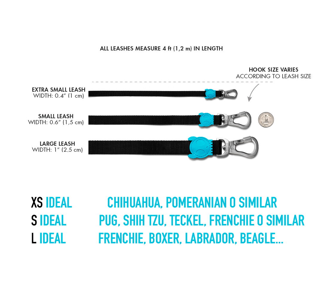 zee.dog skull leash size