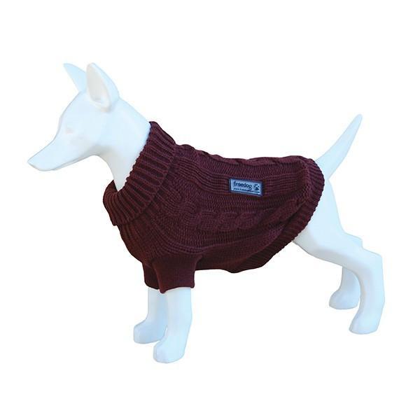 Basic dog sweater in brown for dogs