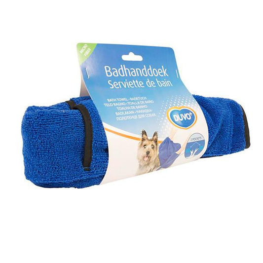 duvo towel microfiber blue dog cat