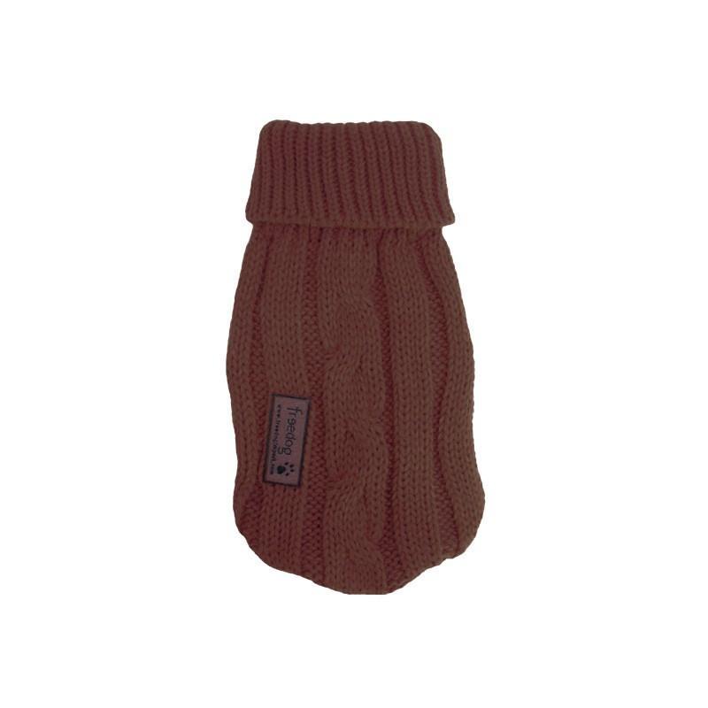 Basic dog sweater in brown for dogs